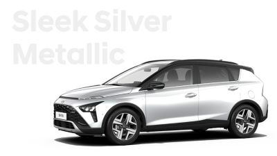 The different color options for the all-new Hyundai BAYON crossover SUV: Sleek Silver Metallic.