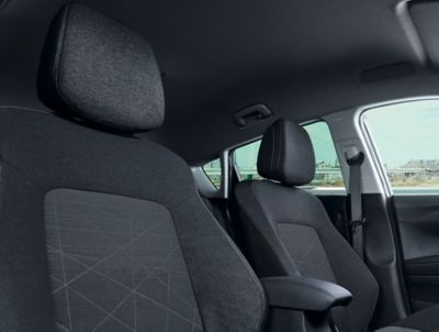 The generous headroom inside the all-new Hyundai BAYON compact crossover SUV.