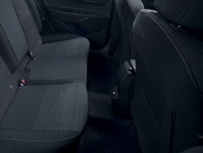 The excellent legroom inside the all-new Hyundai BAYON compact crossover SUV.