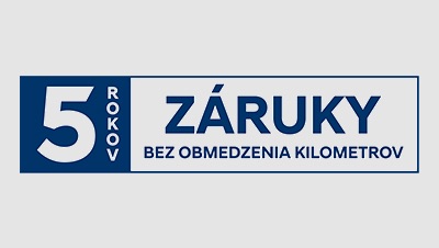 5 Rokov Záruky bez obmedzenia kilometrov
