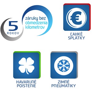 5 rokov záruky bez obmedzenia kilometrov