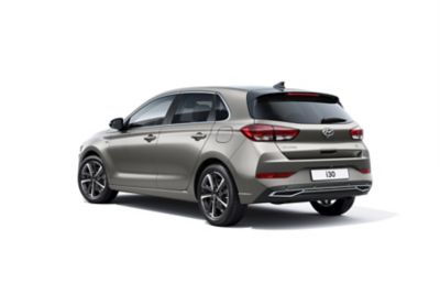 Left-side rear view of the new Hyundai i30.