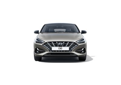 The new Hyundai i30 Fastback pictured from the front.