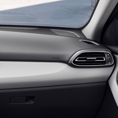 Detail of the new Hyundai i30 Fastback interior in Moss Gray, one of three new interior colours.