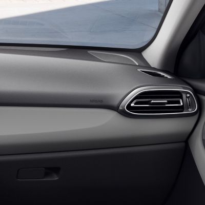 Detail of the new Hyundai i30 Fastback interior in Pewter Gray, one of three new interior colours.