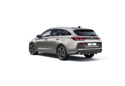 The new Hyundai i30 Wagon pictured from the driver side rear.