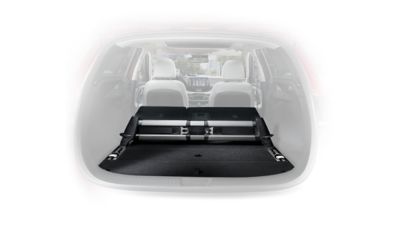 Photo of the luggage floor rail system in the new Hyundai i30 Wagon.