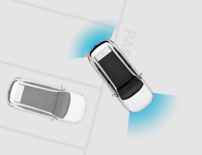 Illustration of the Hyundai i30 parking assistant.