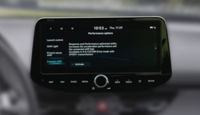 N Power Shift zobrazený na displeji (26 cm) 10,25" nového Hyundai i30 N.