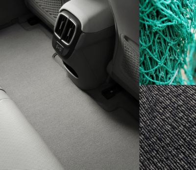 Koberec na podlahe kabíny Hyundai IONIQ 6 je vyrobený z recyklovaných rybárskych sietí.