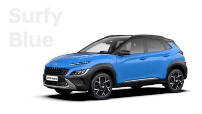Nová široká paleta farieb pre nový Hyundai KONA Hybrid: Surfy Blue.