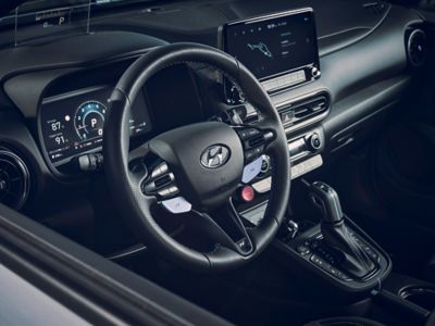 Volant a ovládacie prvky nového modelu Hyundai KONA N.