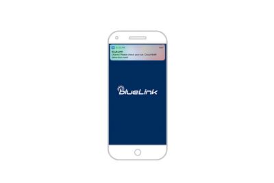 Obrázok notifikácie v aplikácii Hyundai Bluelink notification na iPhone: upozornenie na zlodeja