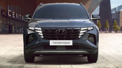 Nové kompaktné SUV Hyundai Tucson zobrazené spredu.