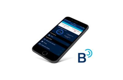 Obrázok mobilného telefónu s aplikáciou Hyundai Bluelink® Connected Car Services.