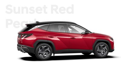 Rozličné farby pre nové SUV Hyundai TUCSON Plug-in Hybrid: Sunset Red.