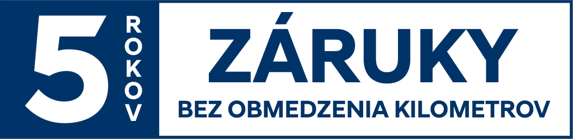 5 rokov záruky bez obmedzenia kilometrov