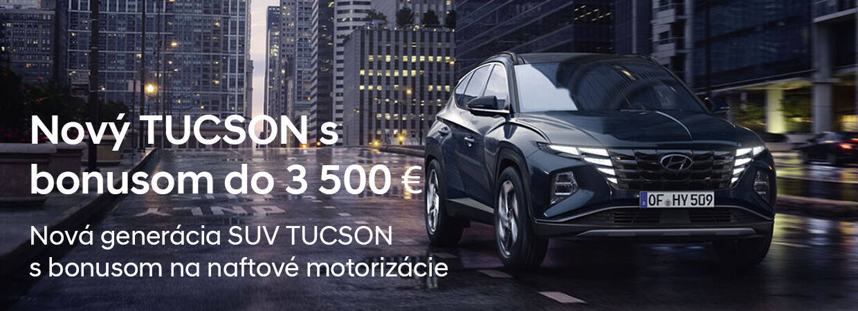 Nový TUCSON s bonusom do 2 500 €