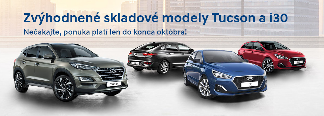 Zvýhodnené skladové modely Tucson a i30