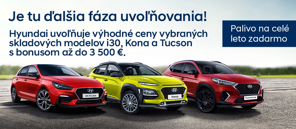 modelov i30, Kona a Tucson s bonusom až do 3 500 €.