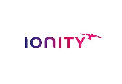Logo spoločného podniku IONITY prevádzkujúceho v Európe vyše  1700 vysoko výkonných nabíjacích staníc.